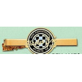 Custom Etched Enamel Tie Bar Pin w/Tie Clip Back - 1"